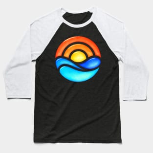 Sunset Retro Glass Baseball T-Shirt